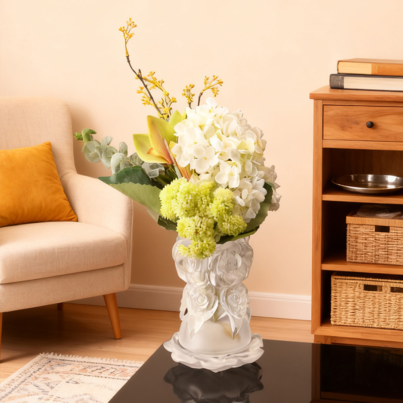 Lost-Wax Gjutprocess Glas Heminredning Kristallglas Vas 