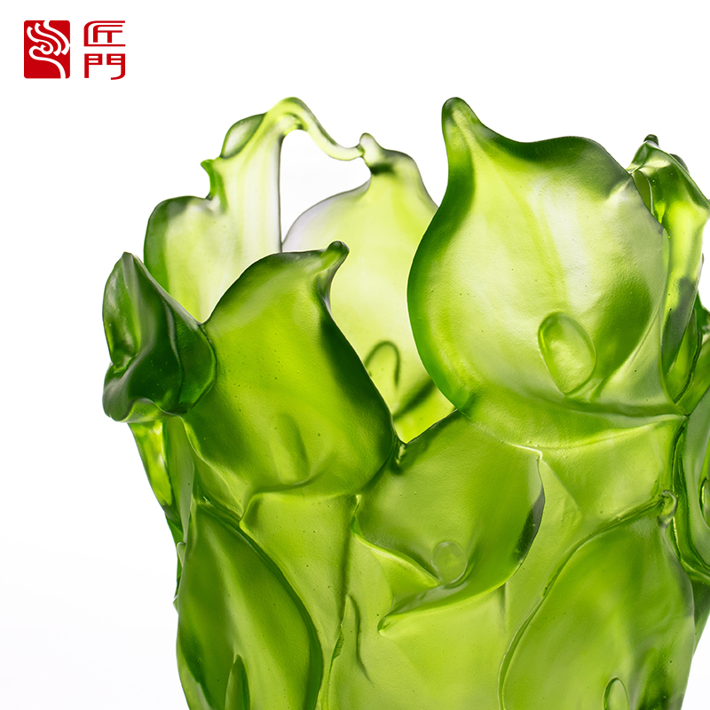 Vaxformad glasvas för vardagsrum Blomarrangemang Kristallglas Konstnärlig konserverad blomhållare Hemmatbord Dekorativ prydnad Calla Lily Vase