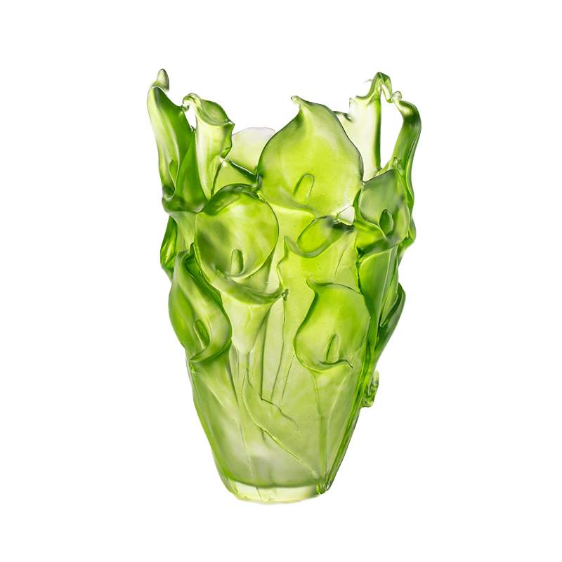 Vaxformad glasvas för vardagsrum Blomarrangemang Kristallglas Konstnärlig konserverad blomhållare Hemmatbord Dekorativ prydnad Calla Lily Vase