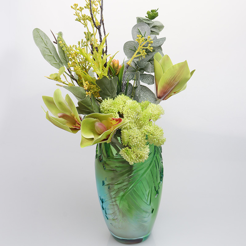 Glasvas Vardagsrum Blomarrangemang Kristallglas Konstnärlig vas Heminredning Matbordsprydnad