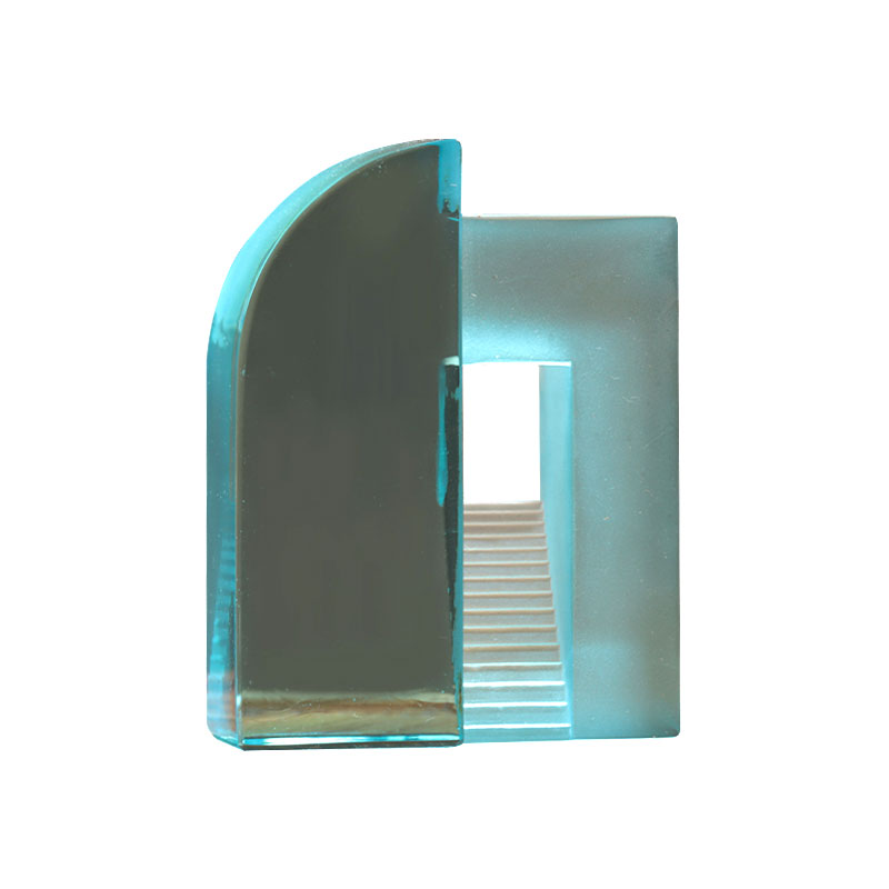 Gradient blå frostat glas kinesiska leksaker prydnader