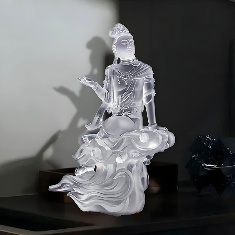 Avalokiteśvara Bodhisattva Transparent Glasskulptur