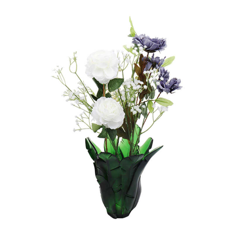 Heminredning Grön bananblad glasvas