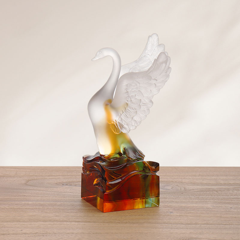 Glas Swan Figurines Ornament