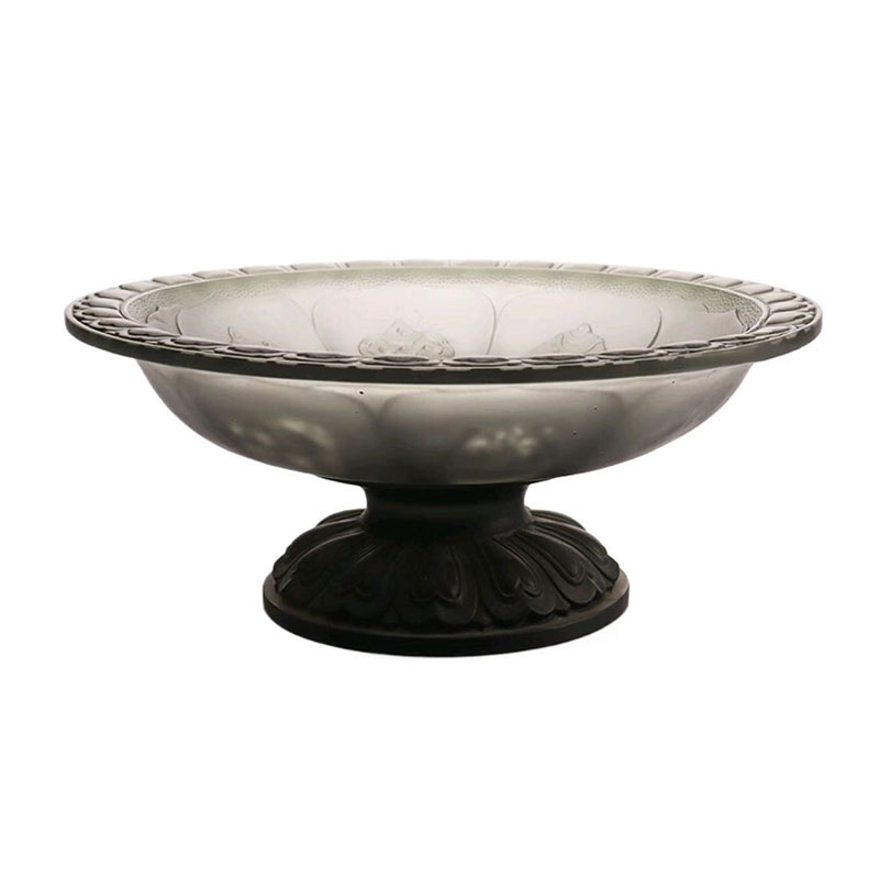 Grå färgad glasyr fruktskål