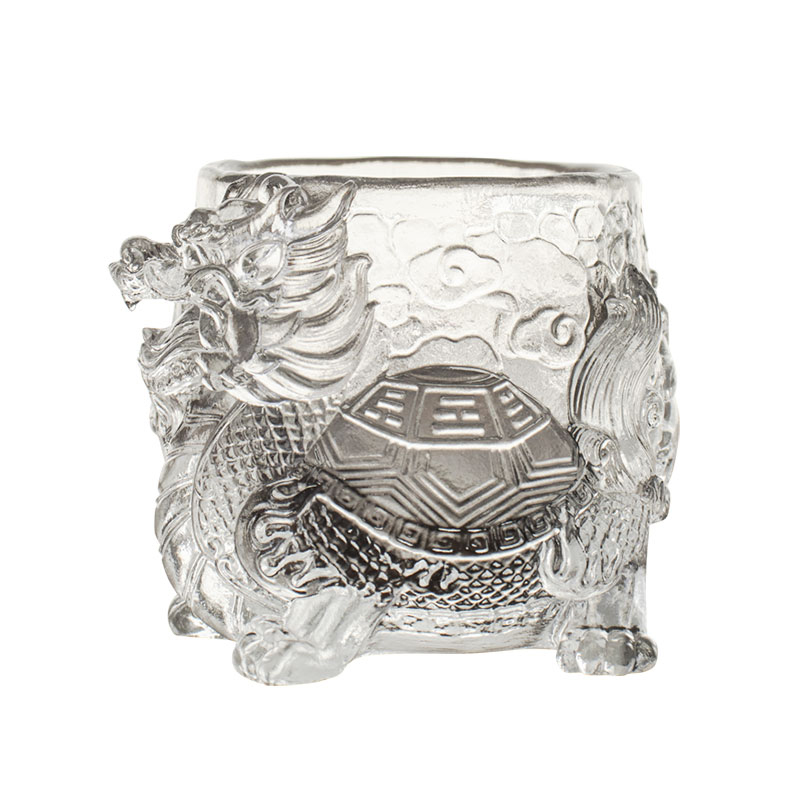 Antik Dragon relief glas vinkopp tekopp