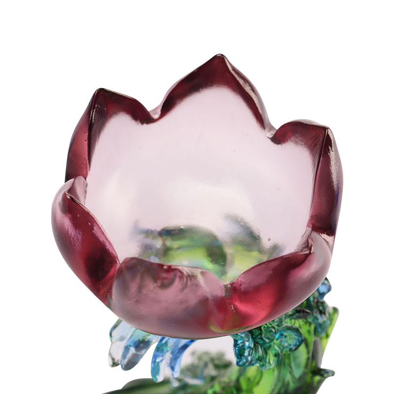 Kristallglas Lotus form ljusstake