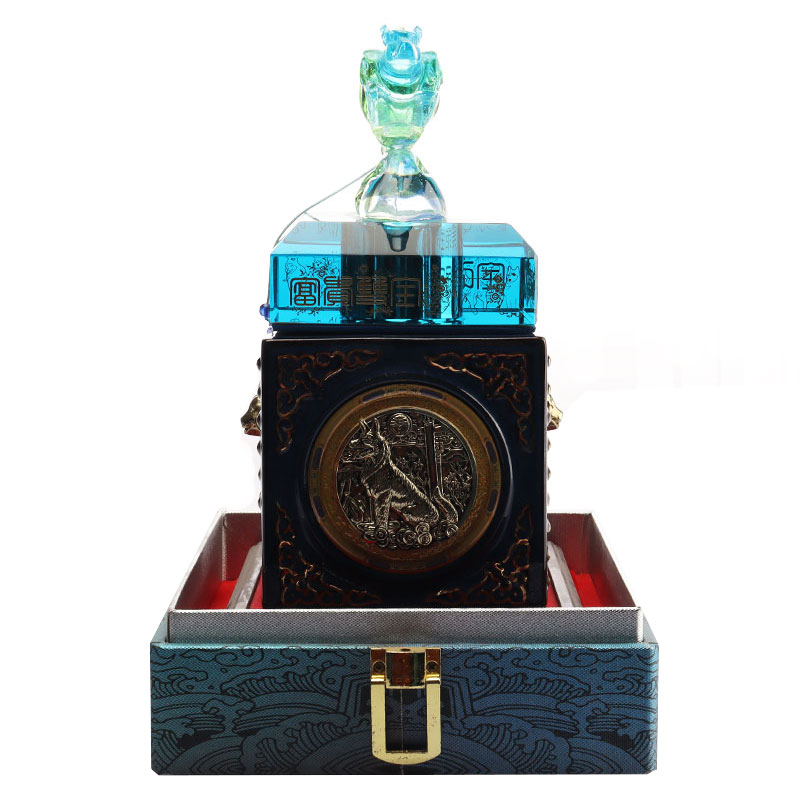 Blå rådjur flasklock dekorativa ornament glas vinflaska redskap