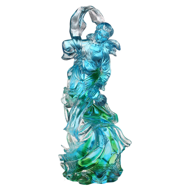 Moln-sky hibiskus glas figur ornament