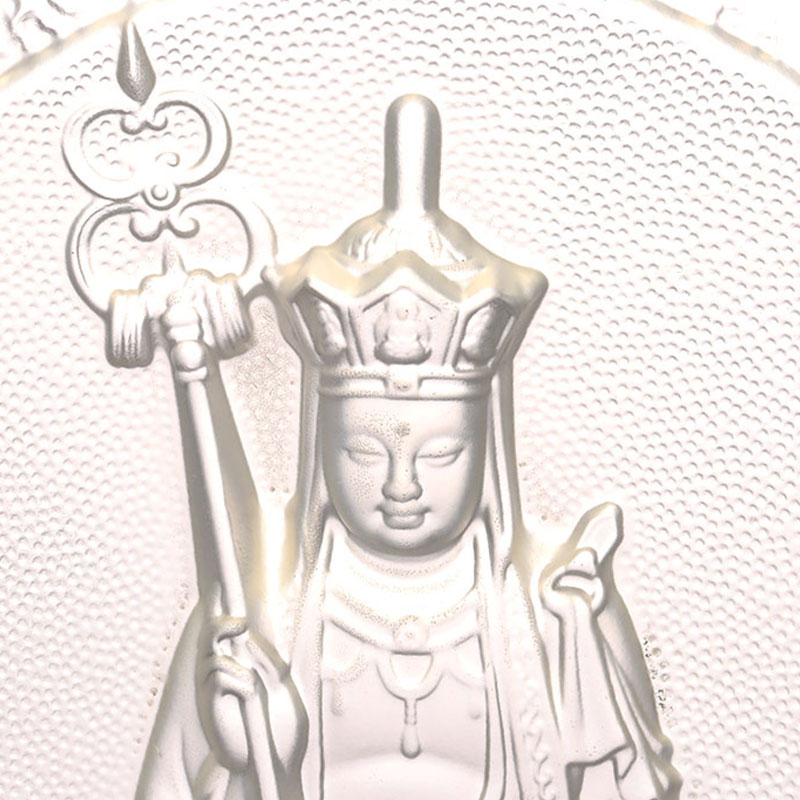 Ksitigarbha Bodhisattva dekorativa Liuli-tegelstenar