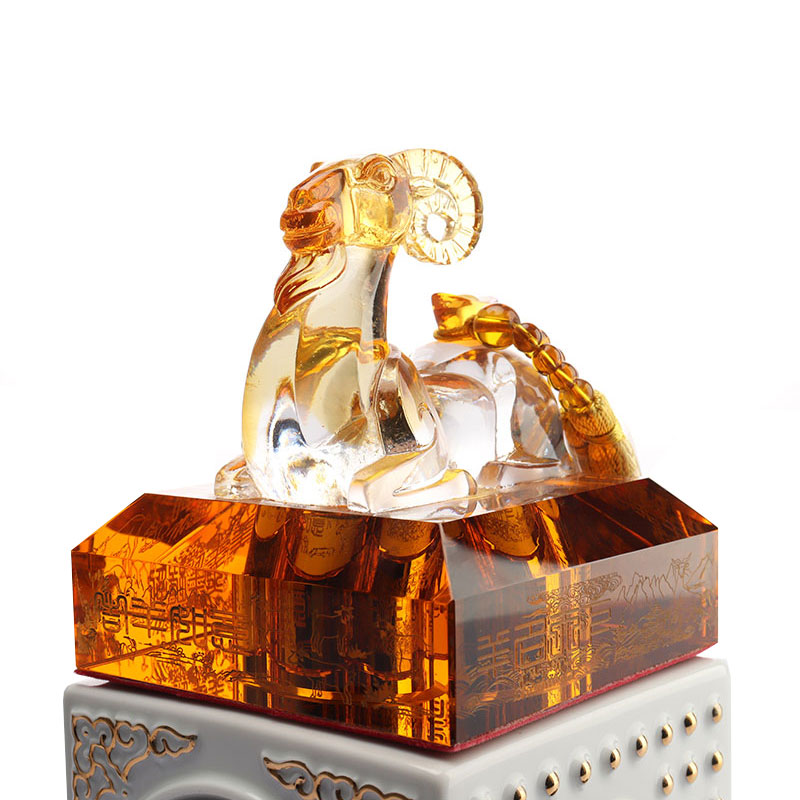 Kinesiska zodiaken djurformer Cap Kristallglas vinflaska Set