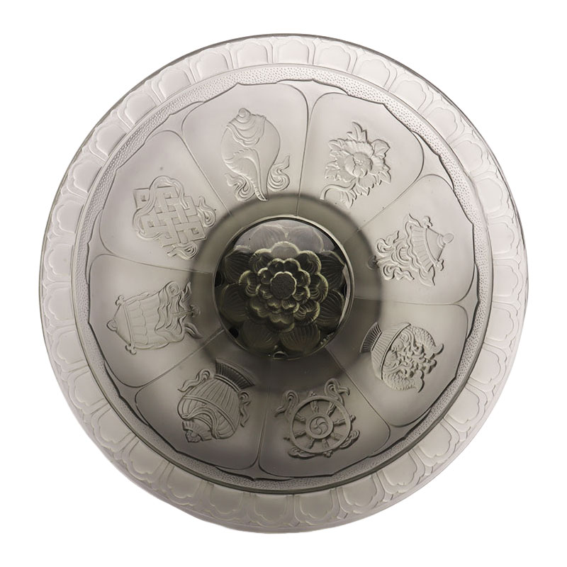 Grå färgad glasyr fruktskål