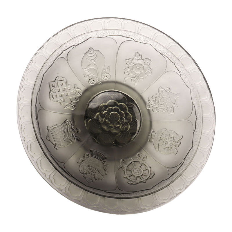 Grå färgad glasyr fruktskål