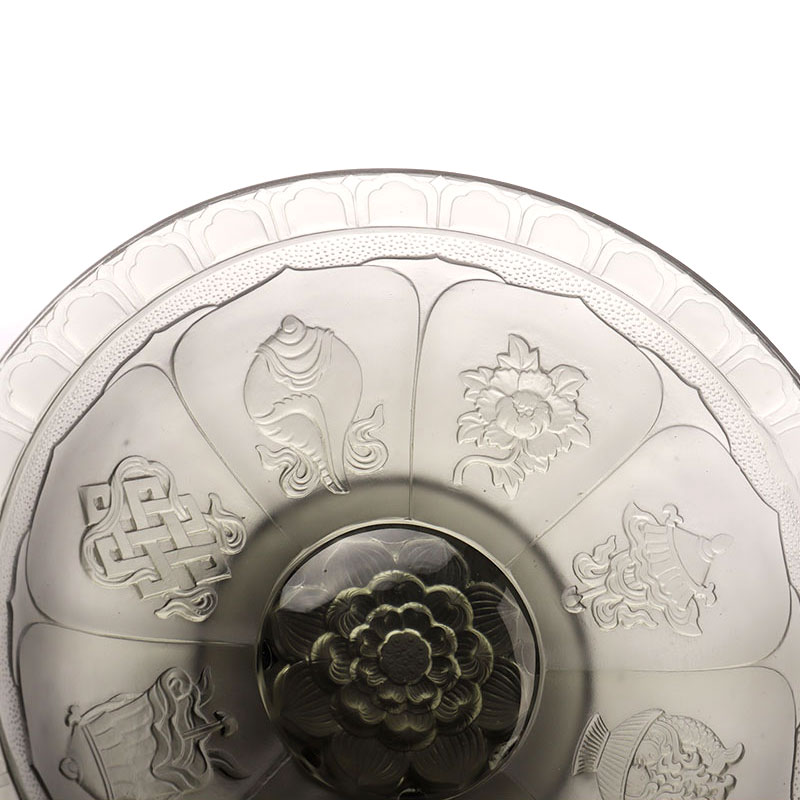 Grå färgad glasyr fruktskål