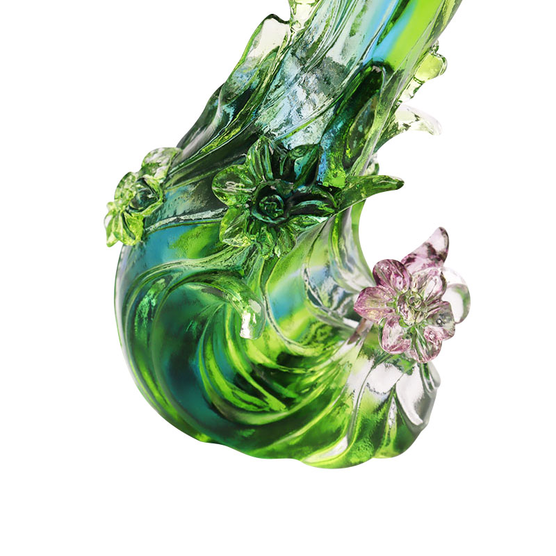 Kristallglas Lotus form ljusstake