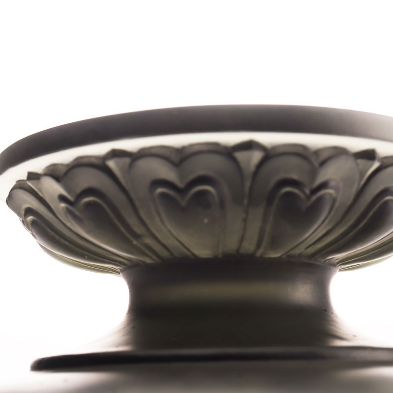 Grå färgad glasyr fruktskål