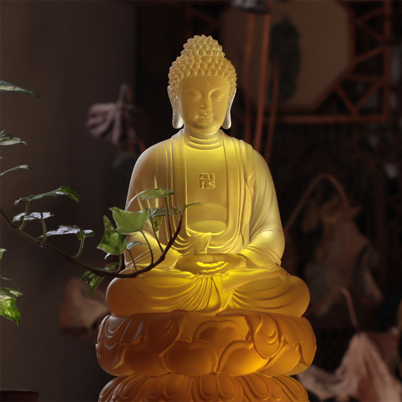 Amitābha Buddha Kristallstatyer