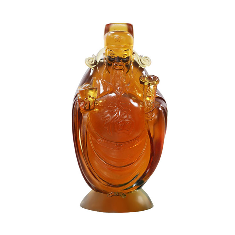 Glasguden av rikedom prydnadsföremål