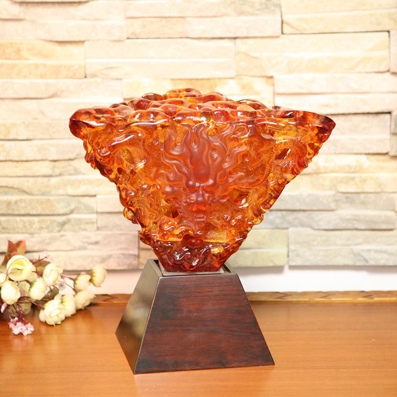 Orange glas dekorativa lampa skrivbordsdekorationer